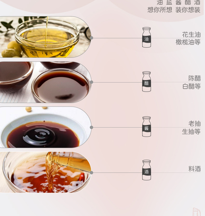 Oiler Kitchen Supplies Glass Oiler Automatic Lid-Opening Seasoning Bottle Household Leak-Proof Soy Sauce Bottle Oiler Wine Pot Vinegar Pot