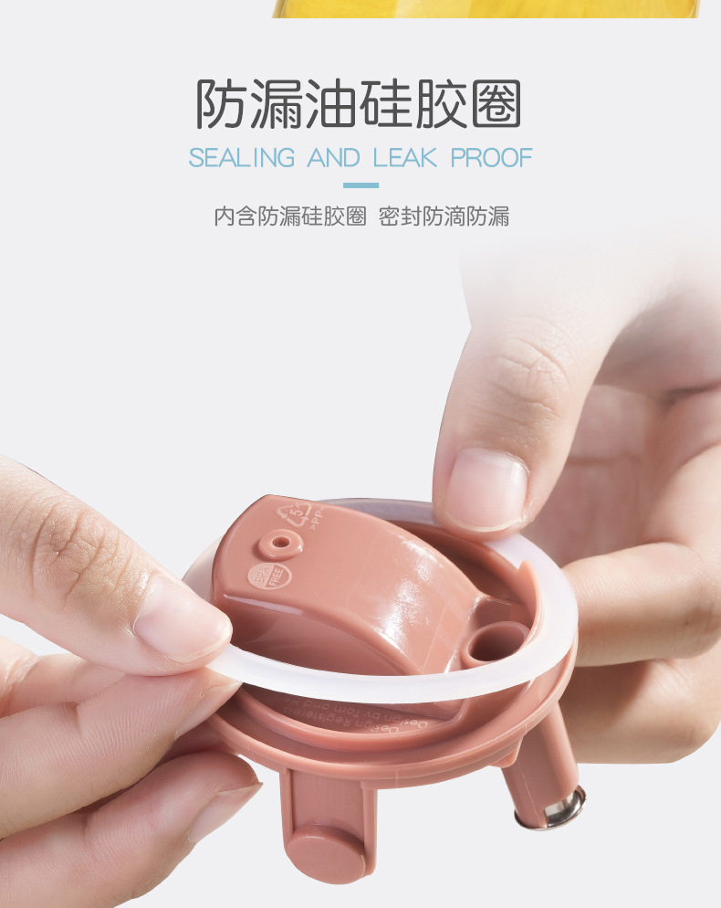 Oiler Kitchen Supplies Glass Oiler Automatic Lid-Opening Seasoning Bottle Household Leak-Proof Soy Sauce Bottle Oiler Wine Pot Vinegar Pot