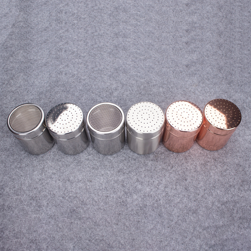 Seasoning Box 304 Stainless Steel Seasoning Pot Mesh Seasoning Jar with Lid Dusting Bottle Seasoning Bottle Pepper Powder Jar