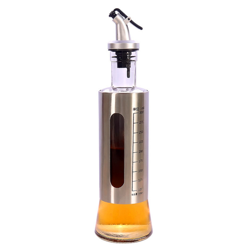 closing of oil pot glass seasoning bottle creative seasoning bottle glass soy sauce bottle light luxury seasoning bottle