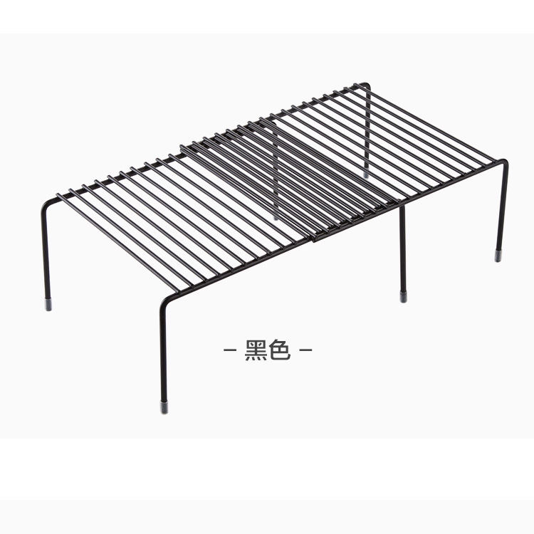 Factory Retractable Iron Kitchen Storage Rack Cupboard Dish Rack Kitchenware Draining Storage Rack Seasoning Bottle Shelf