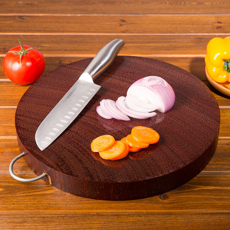 Cutting Board Solid Wood Household Kitchen round Cutting Board MildewProof Whole Wood Chopping Board Cutting Board