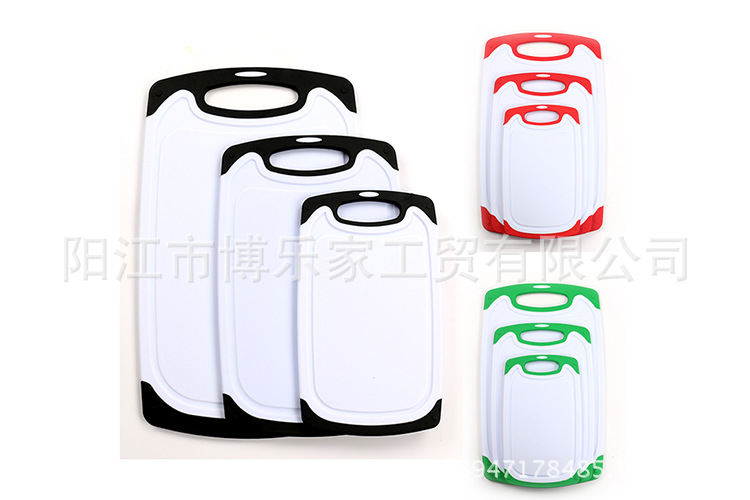 Spot ThreePiece Plastic Chopping Board Can Hang MildewProof Baby Food Supplement Chopping Board Kitchen Gadgets