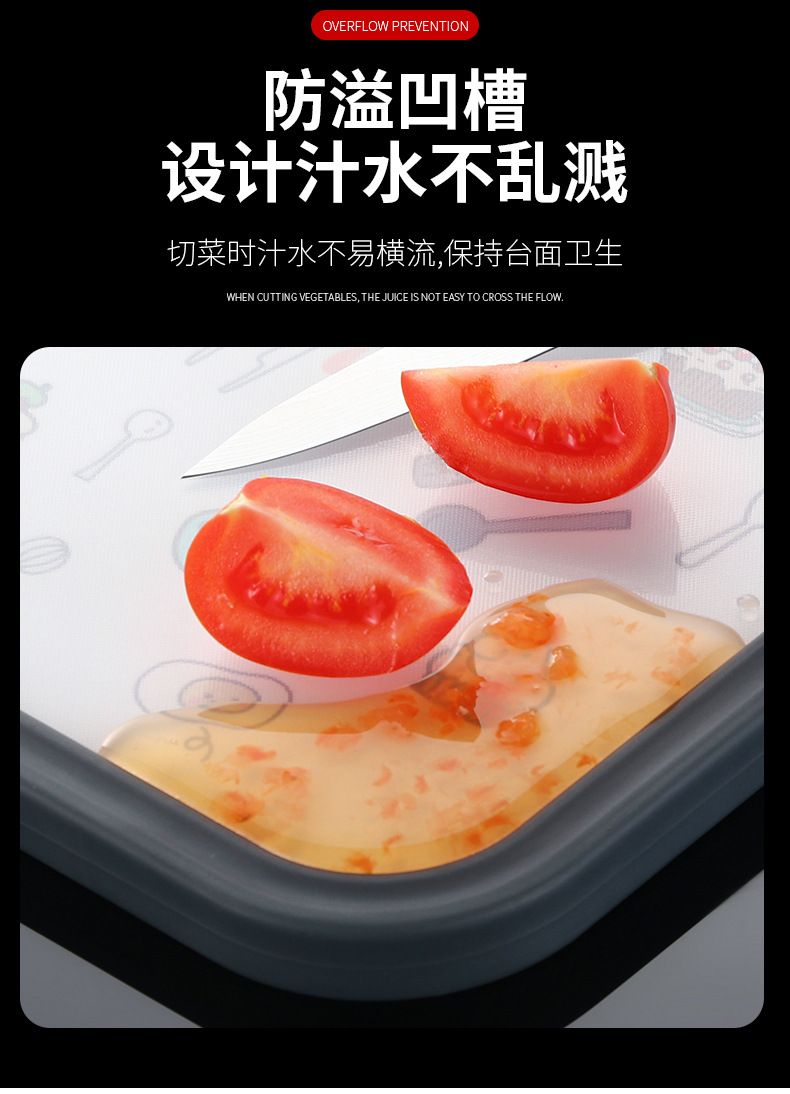 Resistant 304 Stainless Steel Vegetable Cutting Board Dough Board Dough Board Pp Plastic DoubleSided Chopping Board