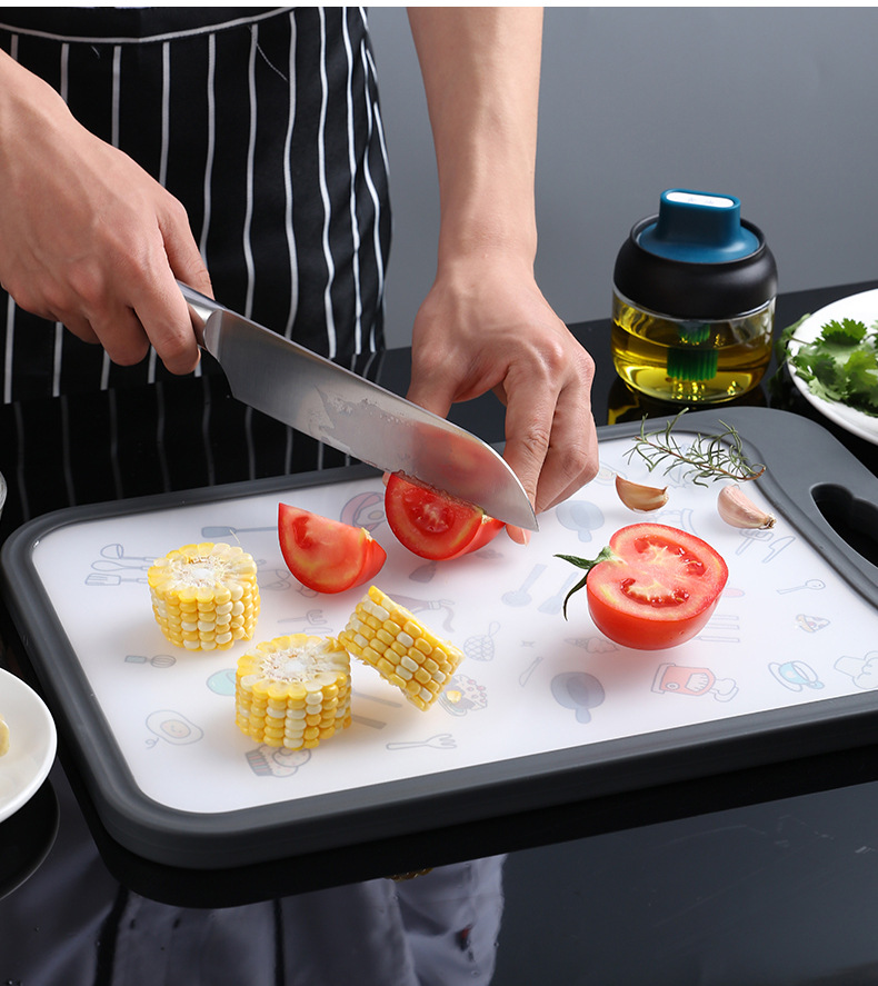 Resistant 304 Stainless Steel Vegetable Cutting Board Dough Board Dough Board Pp Plastic DoubleSided Chopping Board