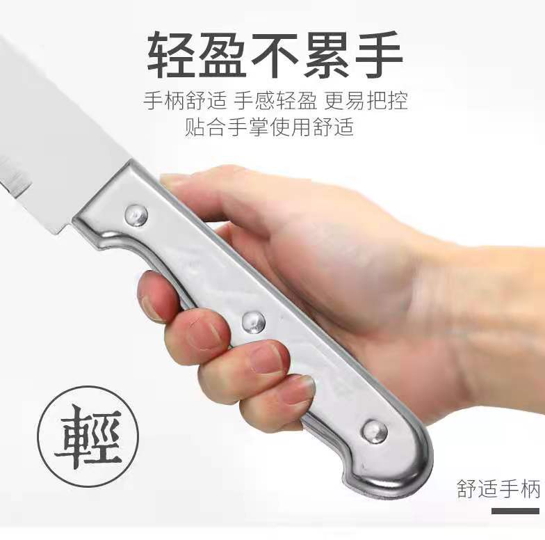 726-6pc Knife Cutting Board Set Stainless Steel Scissors Fruit Knife Kitchen Six-Piece Set Household Wooden Chopping Board