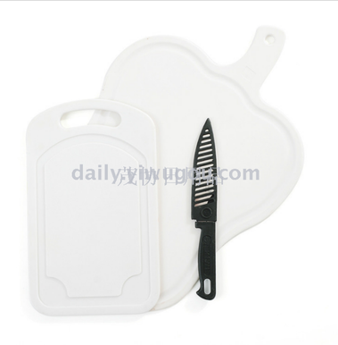 Color Chopping Board with Knife Set, Fruit Cutting Board, Pp Plate, Chopping Board, Plastic Cutting Board