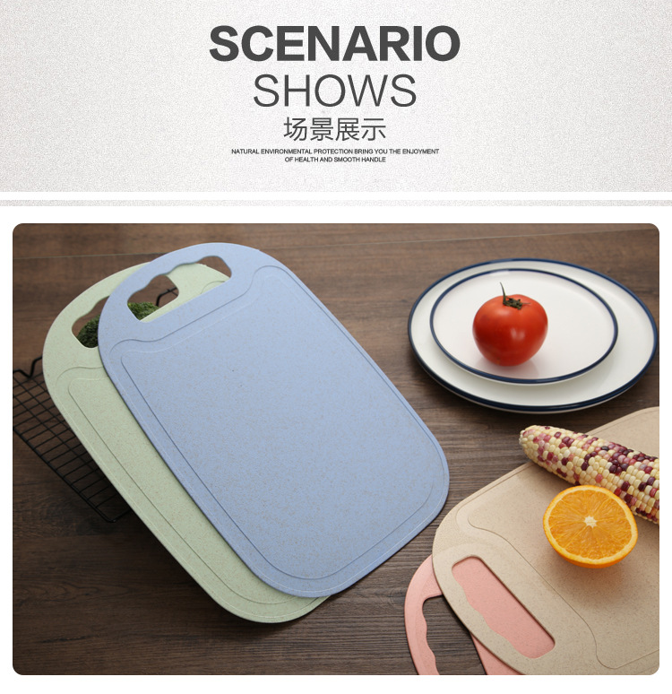 Cutting Fruit Cutting Board MildewProof Cutting Board Household Chopping Board Dough Board Mini Wheat Chopping Board