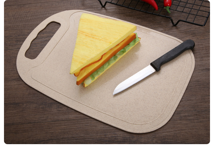 Cutting Fruit Cutting Board MildewProof Cutting Board Household Chopping Board Dough Board Mini Wheat Chopping Board