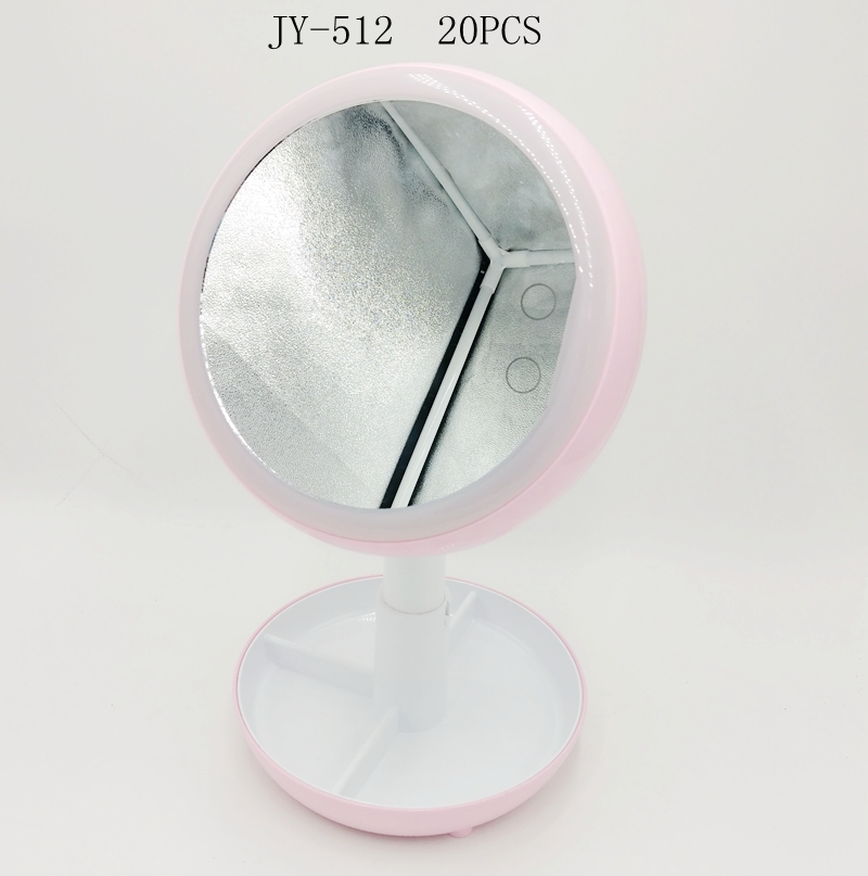 Jugen flashlight jy-512 LED makeup mirror with lamp desktop folding portable dressing mirror