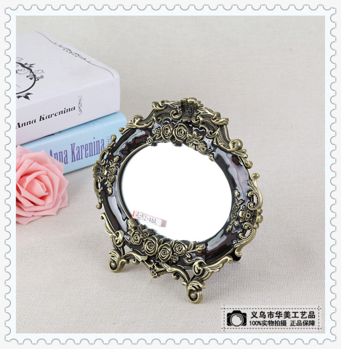 Luxurious table makeup mirror large princess mirror dressing mirror boudoir decoration