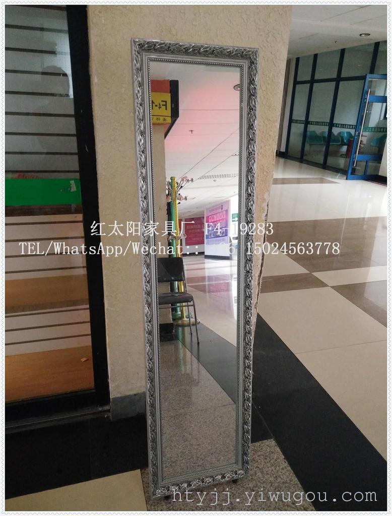 Solid wood floor mirror, mirror, European fashion mirror, color mirror, dressing mirror
