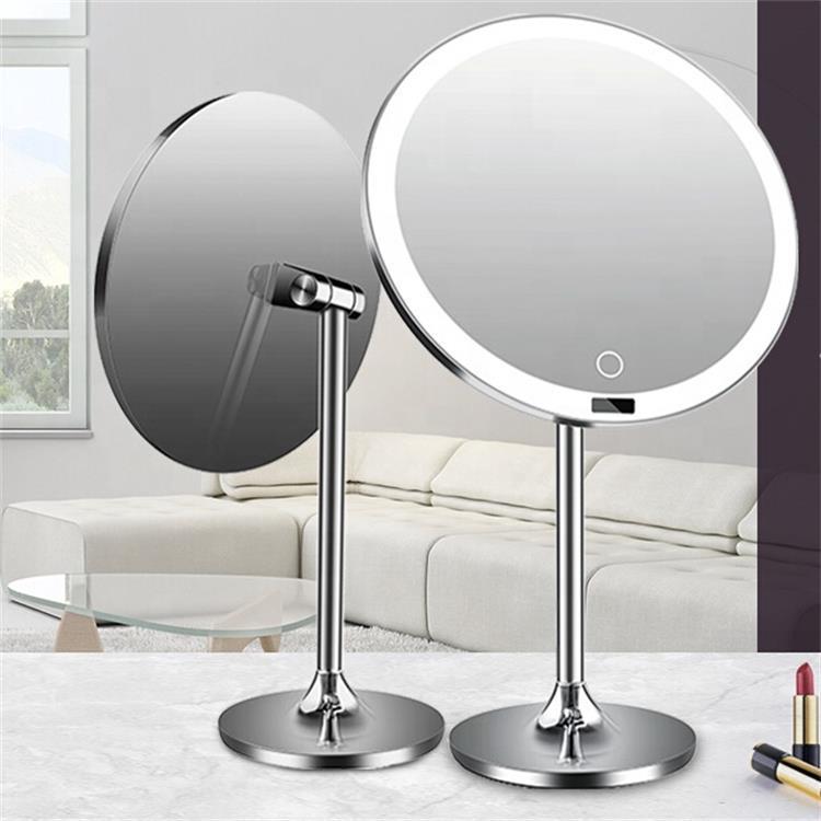 New LED Desktop Intelligent Induction Fill Light Makeup Mirror with Light 8.5-Inch USB Charging Desktop Dressing Mirror