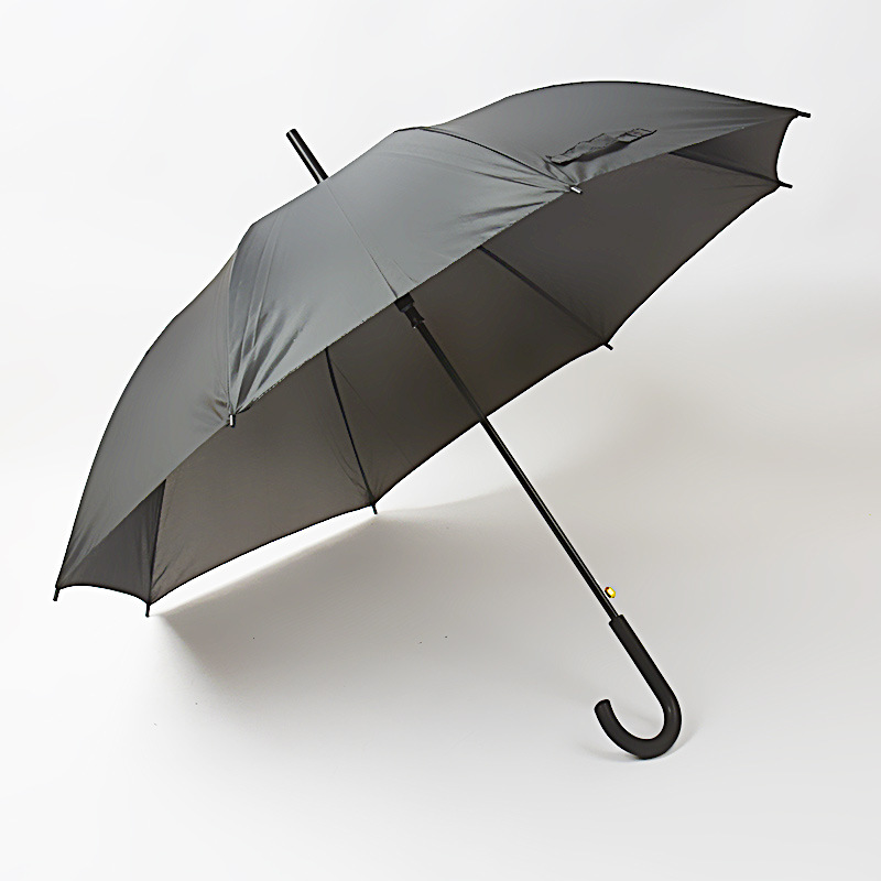 60cm Automatic Black Umbrella Factory Direct Sales 8 Bone Straight Rod Sunny Umbrella Advertising Umbrella Logo Spot Cheap Wholesale