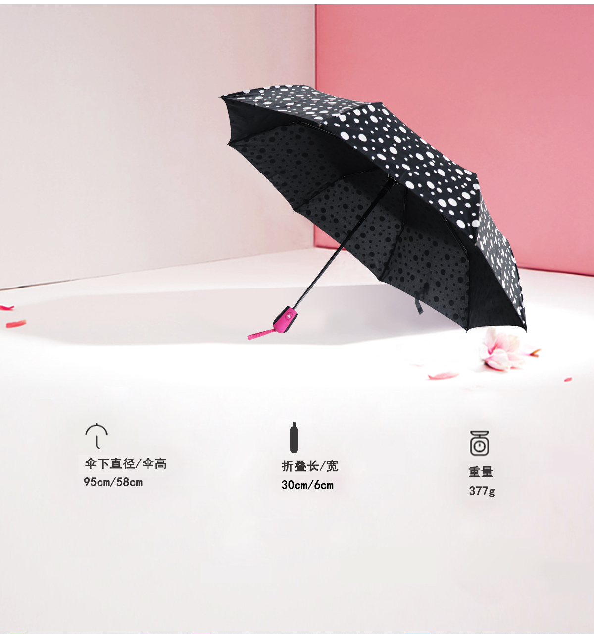Discoloration in the case of water umbrella circle, anti - wind 3 fold umbrella automatically open umbrella wholesale