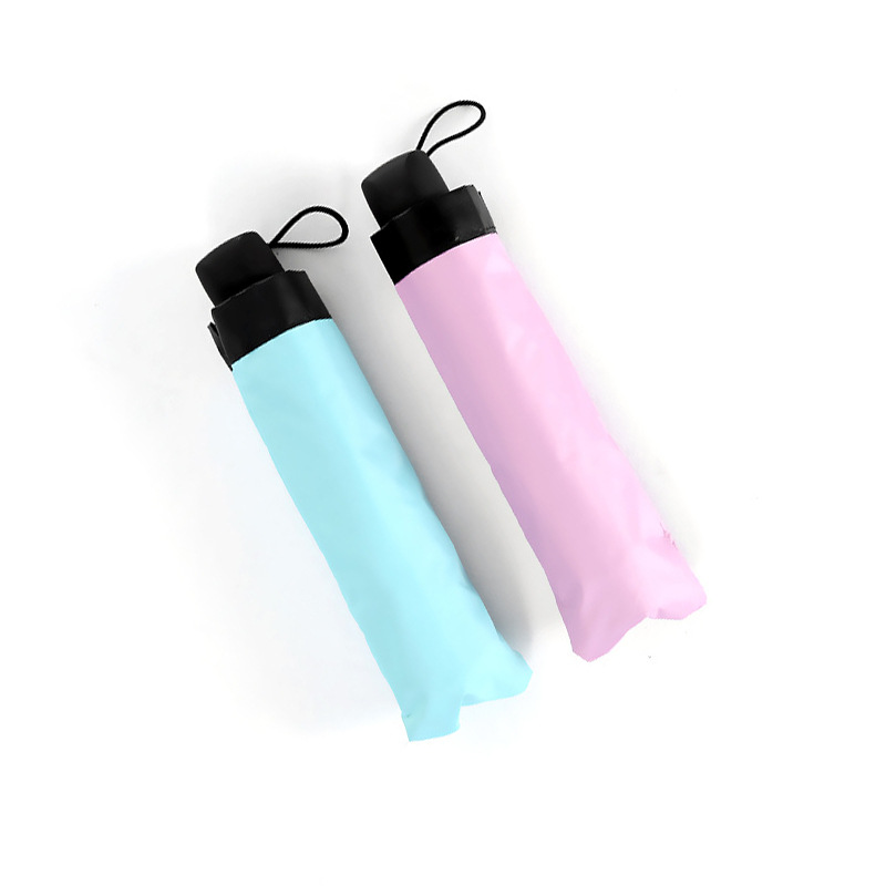 The Web celebrity water Bloom umbrella female Triple fold clear umbrella is portable to the vinyl sun protection and UV 