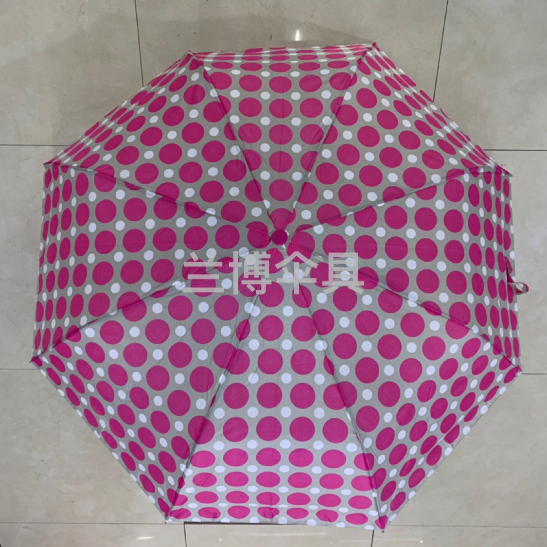 Three-Fold Semi-automatic Heat Transfer Printing NC Fabric Large round Point Flower Umbrella Sunny Umbrella Ladies Umbrella Folding Umbrella