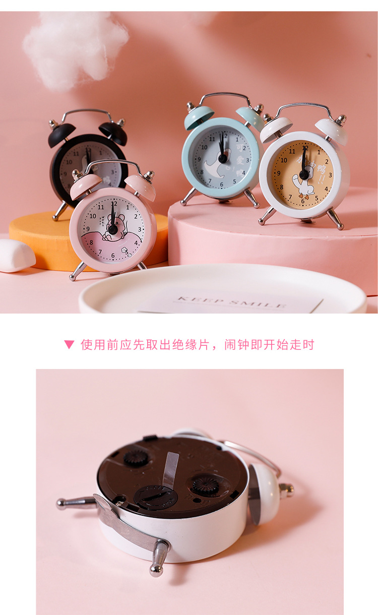 Student Bedside Creative Children Little Alarm Clock Cute Cartoon Mute Simple Bedroom Mini Loud Desk Clock Alarm Watch Student Bedside Creative Children Little Alarm Clock Cute Cartoon Mute Simple Bedroom Mini Loud Desk Clock Alarm Watch