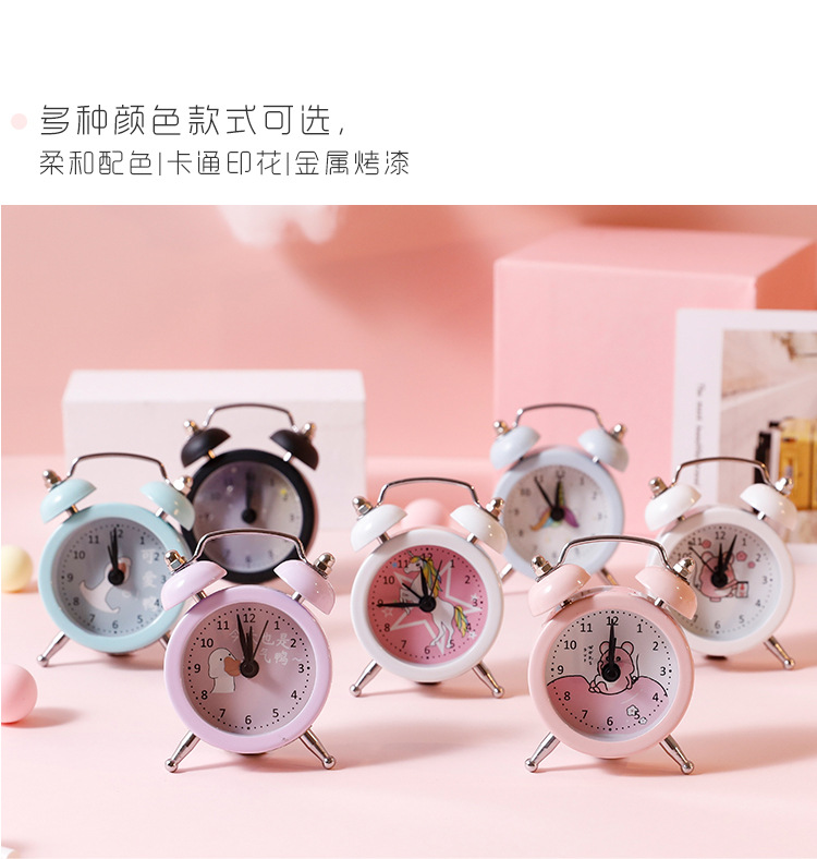 Student Bedside Creative Children Little Alarm Clock Cute Cartoon Mute Simple Bedroom Mini Loud Desk Clock Alarm Watch Student Bedside Creative Children Little Alarm Clock Cute Cartoon Mute Simple Bedroom Mini Loud Desk Clock Alarm Watch