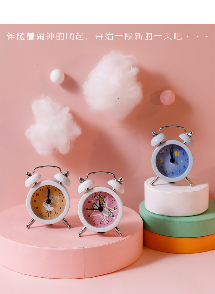 Student Bedside Creative Children Little Alarm Clock Cute Cartoon Mute Simple Bedroom Mini Loud Desk Clock Alarm Watch Student Bedside Creative Children Little Alarm Clock Cute Cartoon Mute Simple Bedroom Mini Loud Desk Clock Alarm Watch