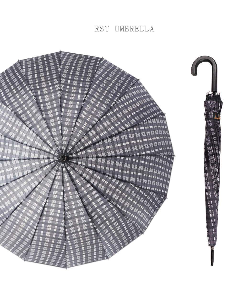 2610G dark plaid umbrella 16 bone polyester fabric umbrella handle wholesale 2610G dark plaid umbrella 16 bone polyester fabric umbrella handle wholesale