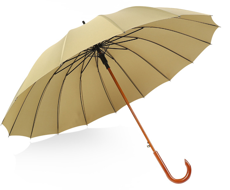 16-Bone Long Handle Umbrella Men's Business Gift Umbrella Automatic Straight Umbrella Curved Handle Golf Umbrella Custom Logo Wholesale 16-Bone Long Handle Umbrella Men's Business Gift Umbrella Automatic Straight Umbrella Curved Handle Golf Umbrella Custom Logo Wholesale