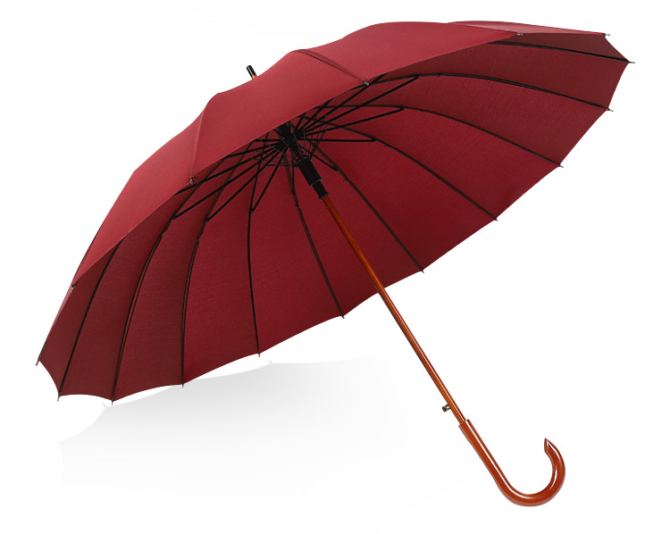 16-Bone Long Handle Umbrella Men's Business Gift Umbrella Automatic Straight Umbrella Curved Handle Golf Umbrella Custom Logo Wholesale 16-Bone Long Handle Umbrella Men's Business Gift Umbrella Automatic Straight Umbrella Curved Handle Golf Umbrella Custom Logo Wholesale