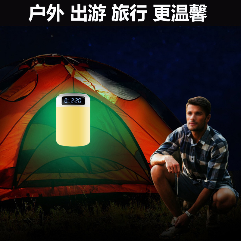 Amazon Hot Creative Wireless Bluetooth Speaker Colorful Music Alarm Clock Touch Pat Ambience Light Bedside Night Light