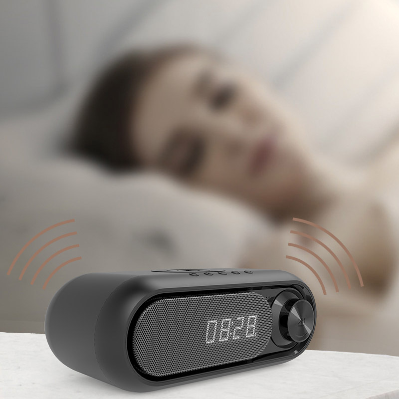 Clock Alarm Clock Radio Bass Multi-Function Bluetooth Speaker Computer Speaker with Wireless Charger Bluetooth Audio