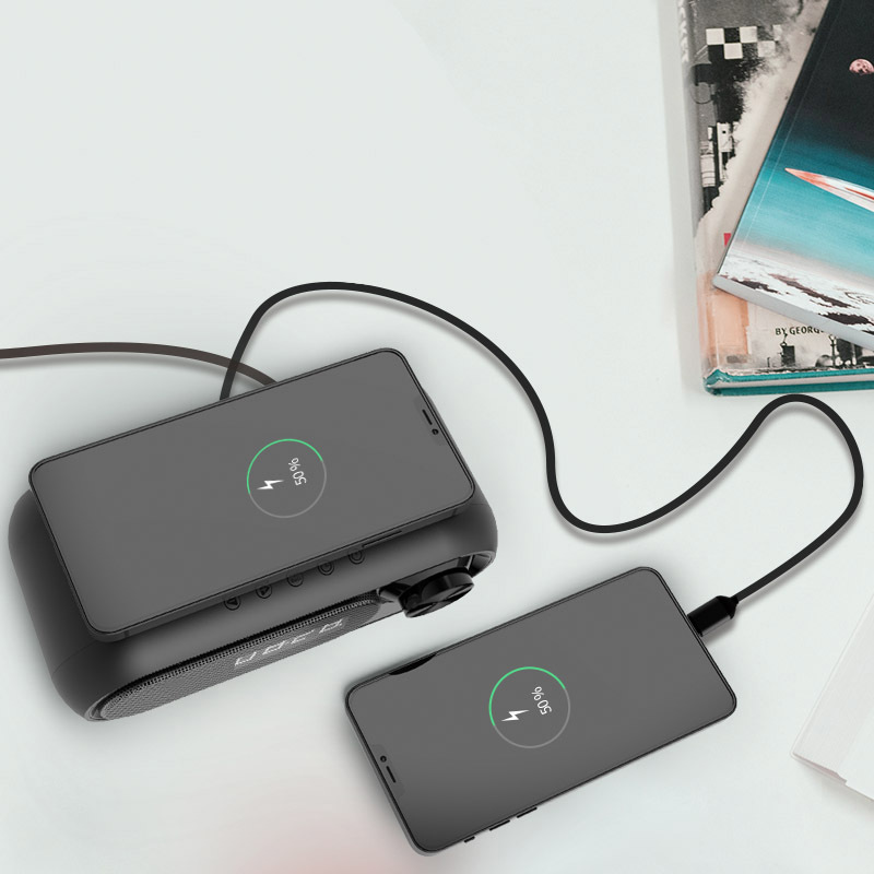 Clock Alarm Clock Radio Bass Multi-Function Bluetooth Speaker Computer Speaker with Wireless Charger Bluetooth Audio