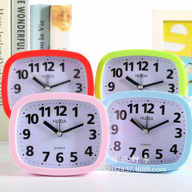 Factory Wholesale Square Candy Color Clock Fashion Personality and Creativity Alarm Clock Home Daily Necessities Student Gifts Factory Wholesale Square Candy Color Clock Fashion Personality and Creativity Alarm Clock Home Daily Necessities Student Gifts