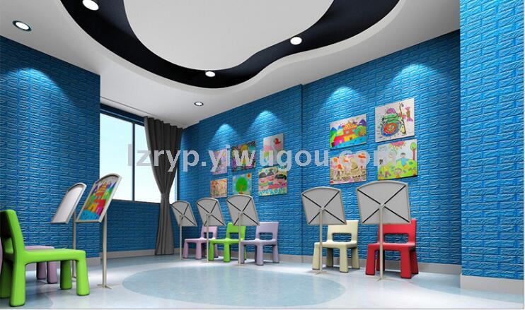 3D Brick Pattern Wall Sticker Decoration TV Background Wall Waterproof Self-Adhesive Wallpaper Tile Sticker