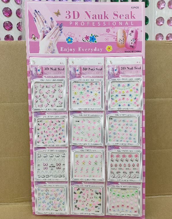 12 Hanging Card Nail Sticker Camphire Fingernail Decoration Small Stickers
