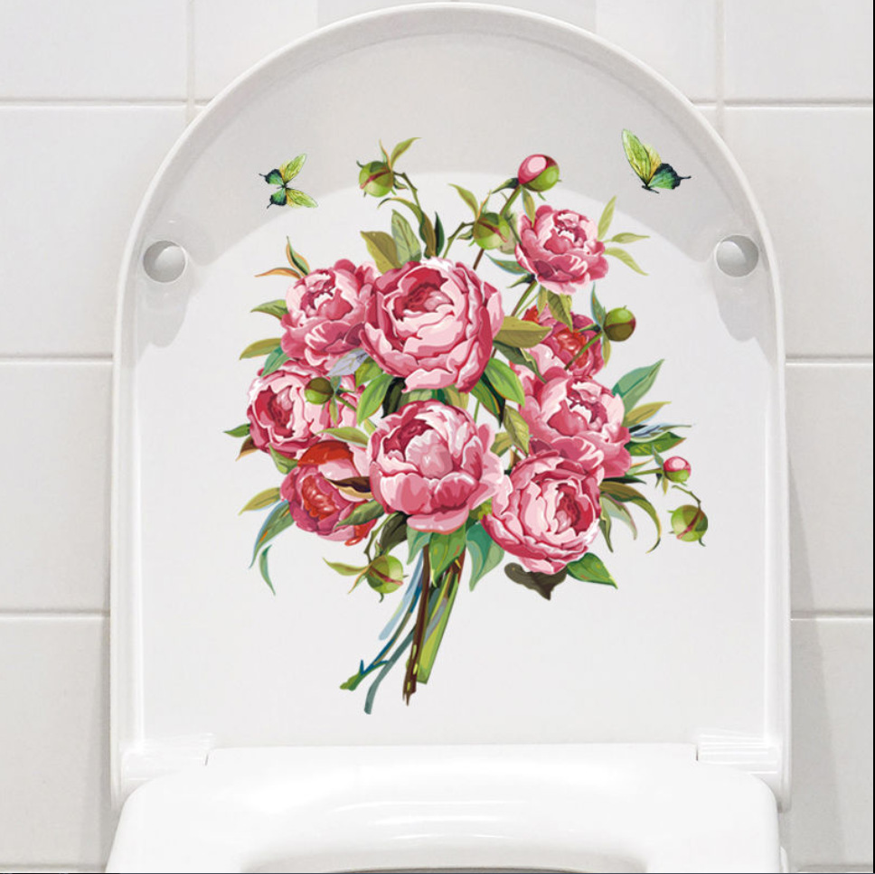 Room Decoration Wall Sticker Toilet Bowl Bathroom Waterproof Self-Adhesive and Cute except Creative Flower Decoration Sticker Painting Room Decoration Wall Sticker Toilet Bowl Bathroom Waterproof Self-Adhesive and Cute except Creative Flower Decoration Sticker Painting