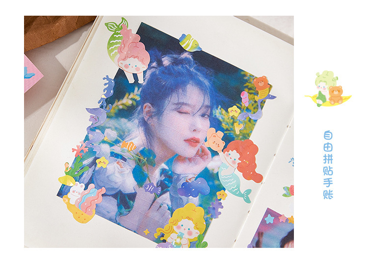 Flat Sticker Sweet World Series Cute Ins Collage Decoration Fresh Journal DIY 8