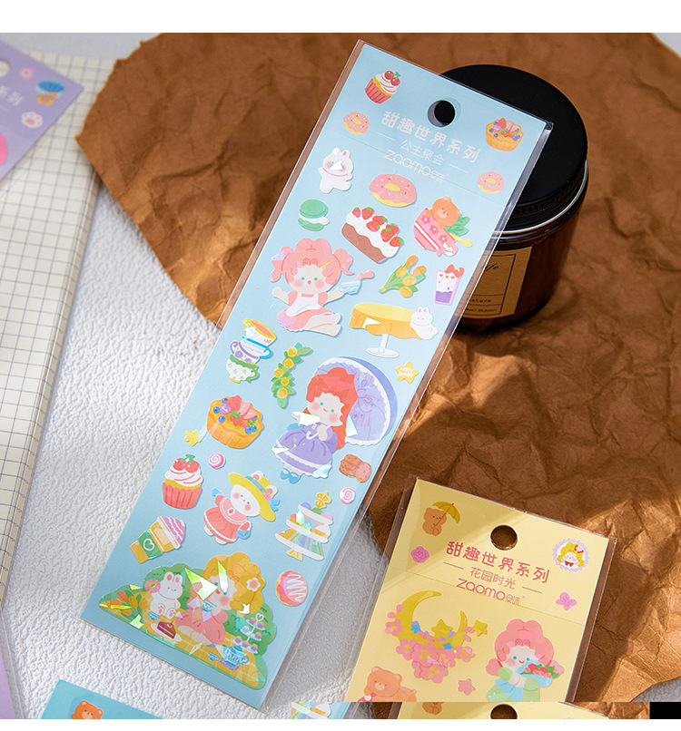 Flat Sticker Sweet World Series Cute Ins Collage Decoration Fresh Journal DIY 8