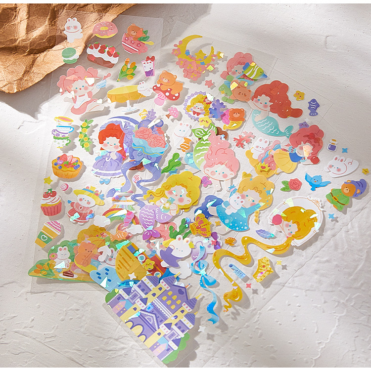 Flat Sticker Sweet World Series Cute Ins Collage Decoration Fresh Journal DIY 8