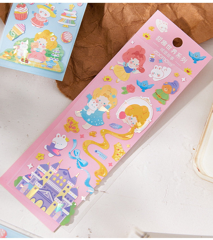 Flat Sticker Sweet World Series Cute Ins Collage Decoration Fresh Journal DIY 8