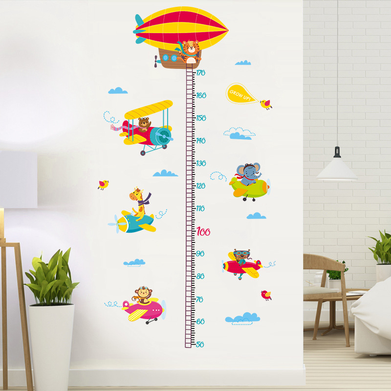 Fanxi Xh9315 Animal Aircraft Cartoon Height Sticker Children's Room Kindergarten Background Decoration Removable Stickers Fanxi Xh9315 Animal Aircraft Cartoon Height Sticker Children's Room Kindergarten Background Decoration Removable Stickers