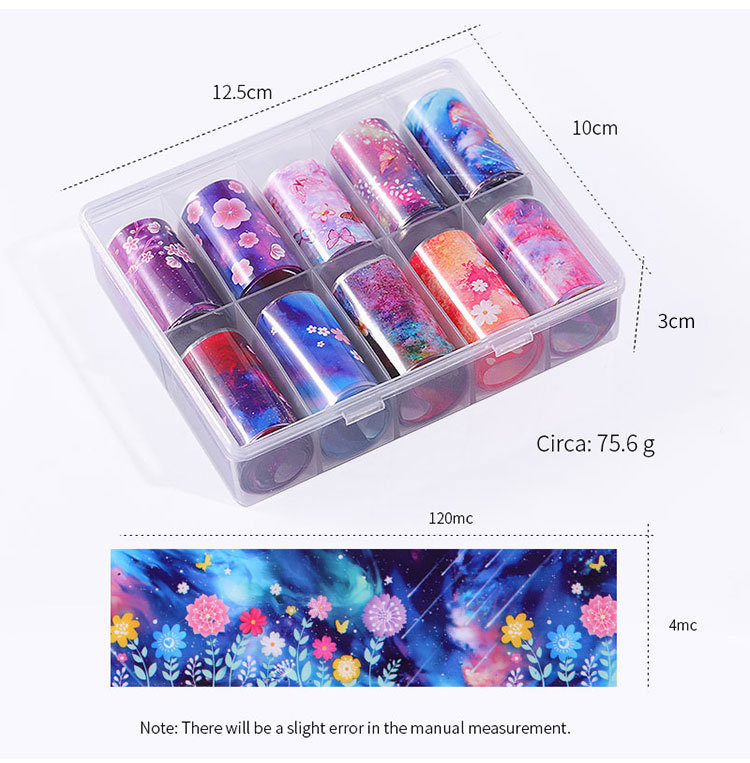Cross-Border New Arrival Nail Art Flower Starry Sky Series Transfer Paper Internet Celebrity Nail Sticker Flower Laser Starry Sky Paper Decoration Cross-Border New Arrival Nail Art Flower Starry Sky Series Transfer Paper Internet Celebrity Nail Sticker Flower Laser Starry Sky Paper Decoration