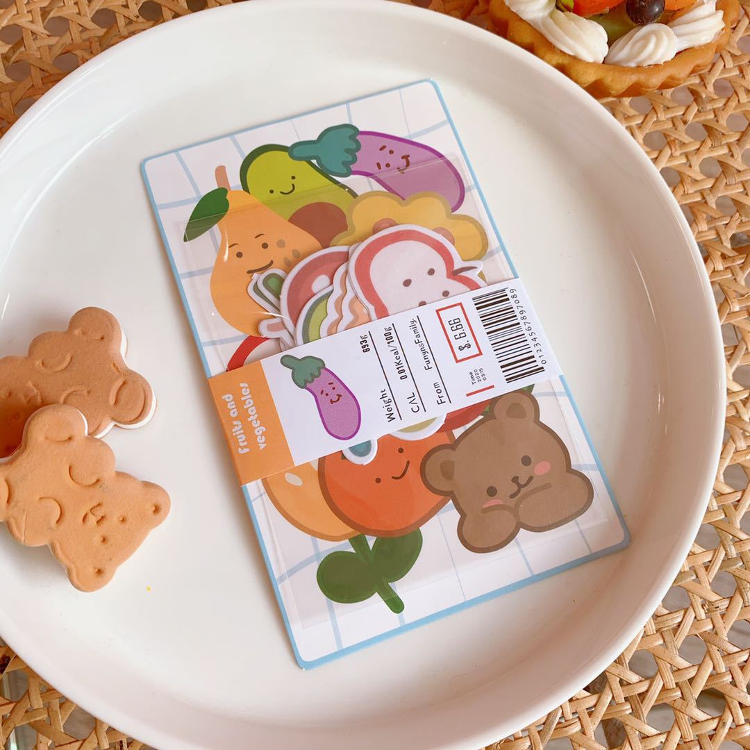 Korean Style Ins Cartoon Cute Soft Candy Bear Hand Ledger Sticker Creative Mobile Phone Decoration Material Stickers Transparent Decoration