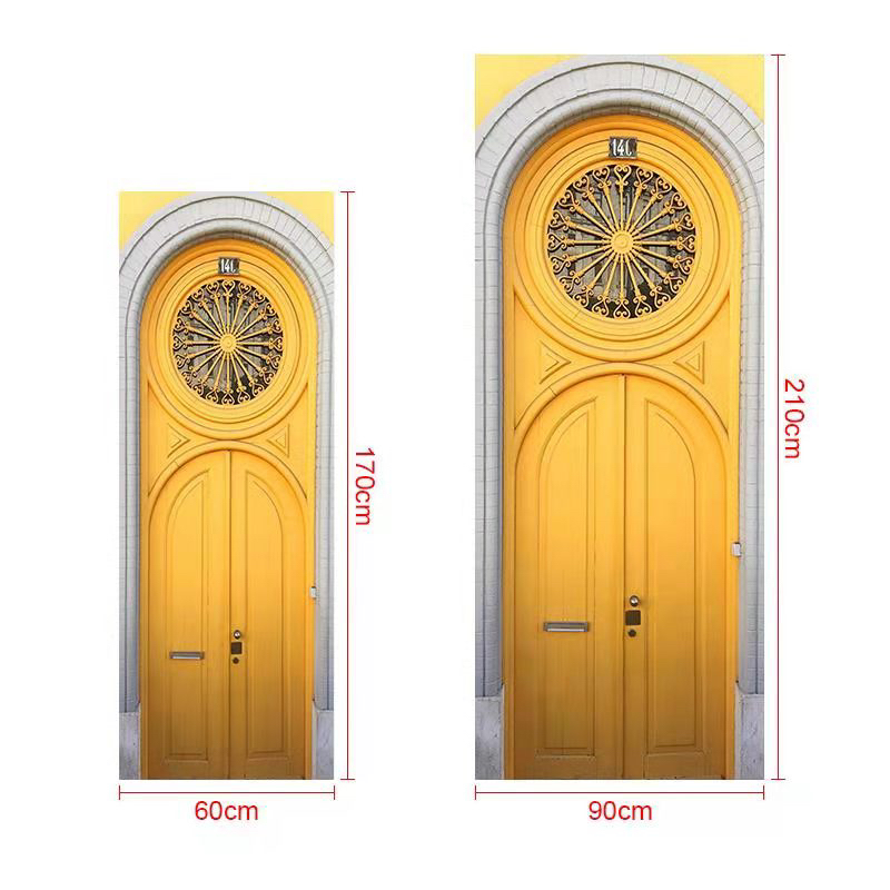 Imitation 3D Door Sticker Arch Stairs Corridor Door Sticker DIY Home Wooden Door Renovation Special Decoration Wall Stickers