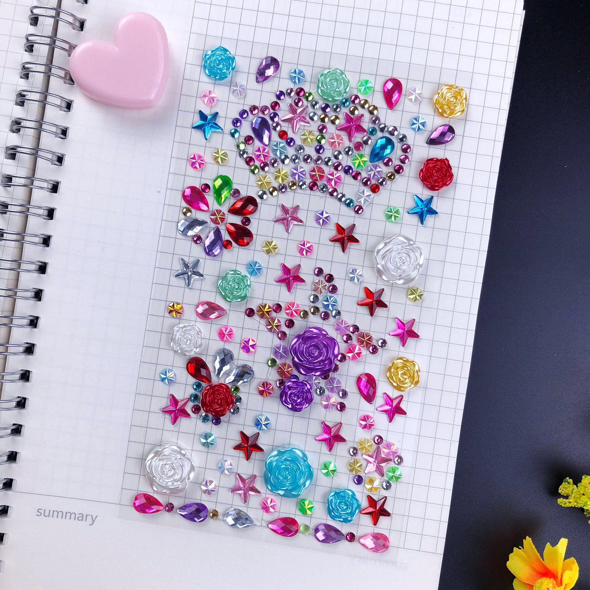 Acrylic Mobile Phone Diamond Sticker Crystal Decoration Diamond Sticker Children Handmade Sticker Resin Crown Color Diamond Sticker DIY