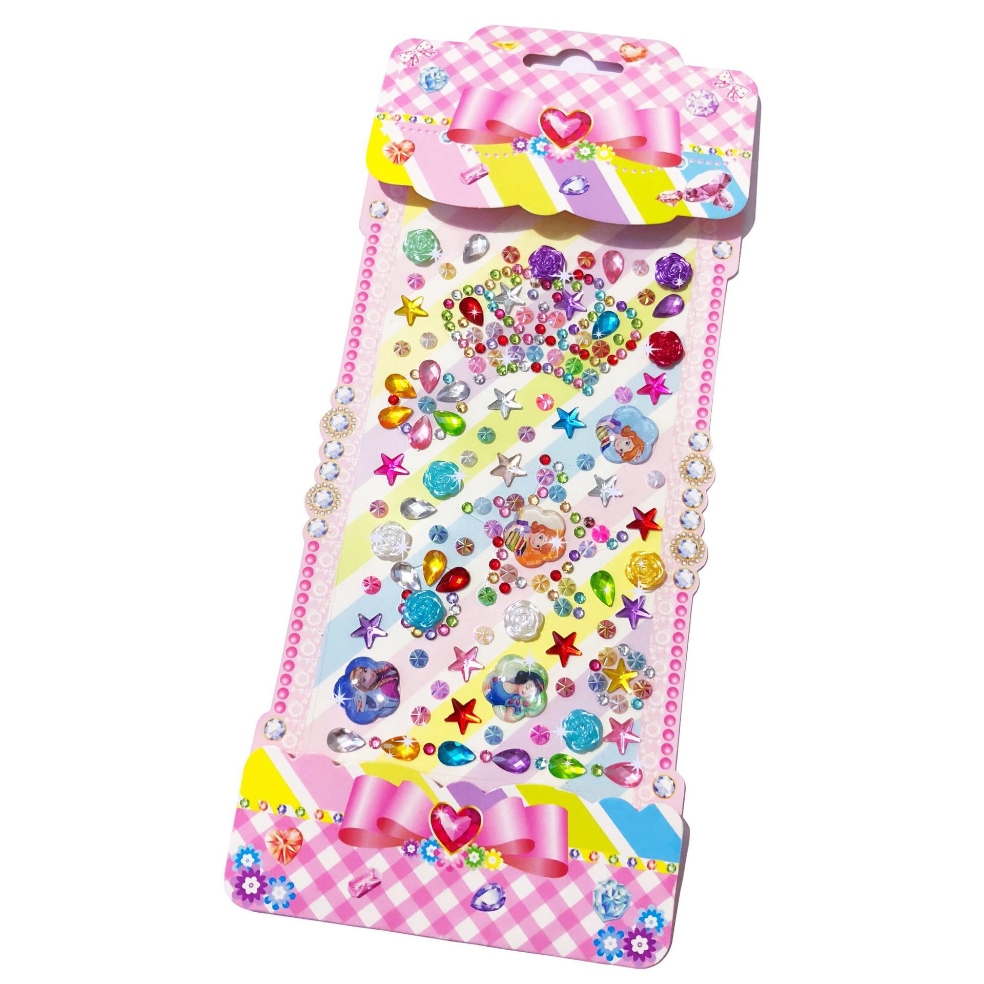 Acrylic Mobile Phone Diamond Sticker Crystal Decoration Diamond Sticker Children Handmade Sticker Resin Crown Color Diamond Sticker DIY