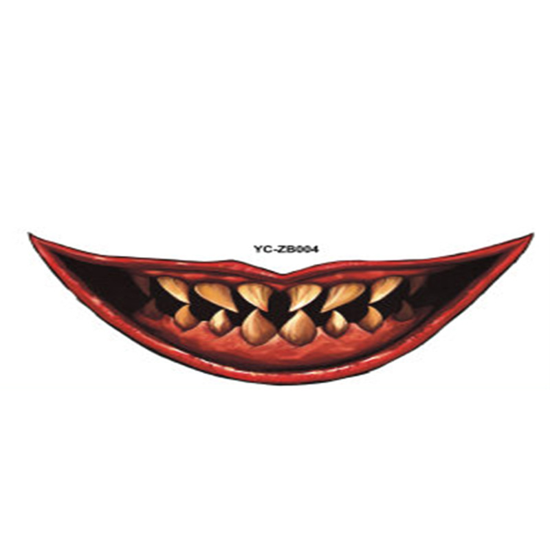 Factory Direct Sales Halloween Mouth Tattoo Sticker Lip DIY Decoration Big Mouth Tattoos