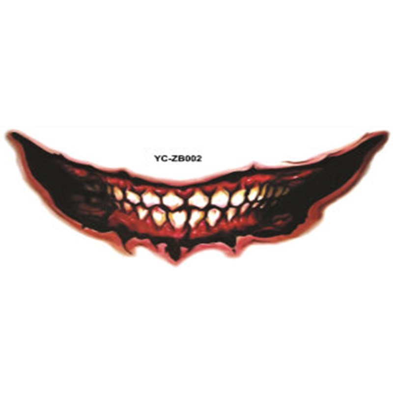 Factory Direct Sales Halloween Mouth Tattoo Sticker Lip DIY Decoration Big Mouth Tattoos