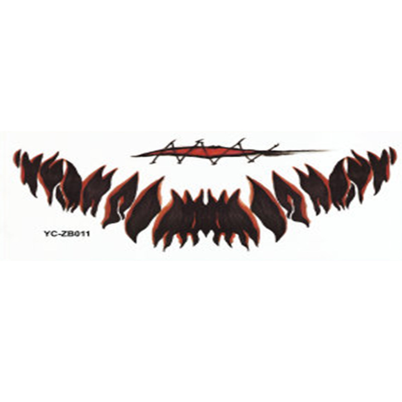 Factory Direct Sales Halloween Mouth Tattoo Sticker Lip DIY Decoration Big Mouth Tattoos