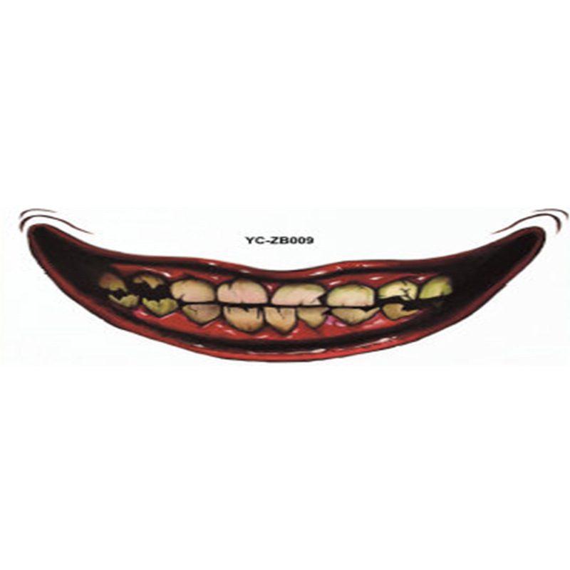 Factory Direct Sales Halloween Mouth Tattoo Sticker Lip DIY Decoration Big Mouth Tattoos