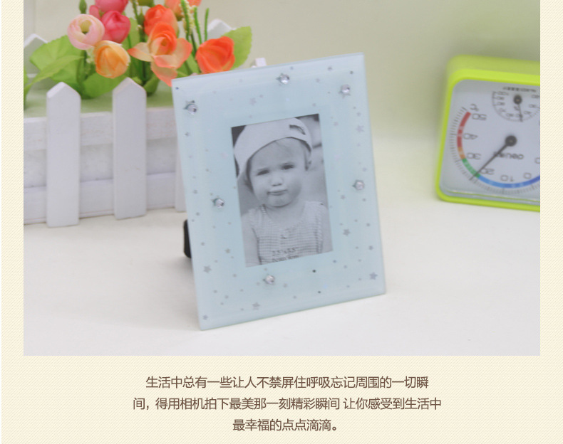 Factory Direct Sales Creative Crystal Glass Photo Frame Various Sizes Can Be Customized Wholesale Travel Commemorative Photo Frame