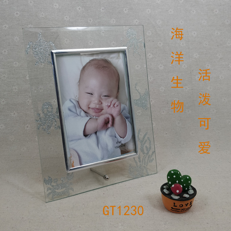 Factory Direct Sales Creative Crystal Glass Photo Frame Various Sizes Can Be Customized Wholesale Travel Commemorative Photo Frame